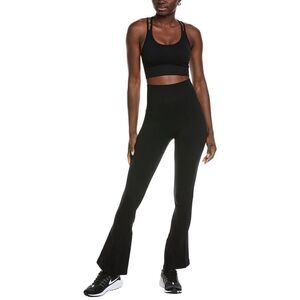 Marion Womens  2Pc Snatch Me Up Flared Sports Bra & Legging Set, Black